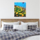 Klaprozen langs de Pacifische kust Canvas Afdruk (Insitu (Slaapkamer))