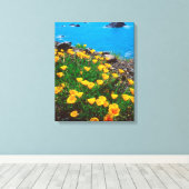 Klaprozen langs de Pacifische kust Canvas Afdruk (Insitu (Houten vloer))