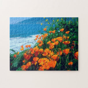 Klaprozen langs de Stille Oceaan kust bij Big Sur Legpuzzel