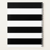 Klaprozen op zwart-wit gestreepte achtergrond planner (Achterkant)