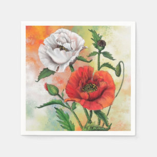 Klaprozen Servetten Klaprozen Bloemen