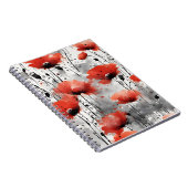 Klaprozen - Watercolor bloemen Notitieboek (Rechterzijde)