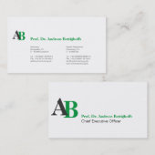 Klar mit Initiaal Visitekaartje (Voorkant / Achterkant)