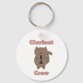 Klarinet Crew Cat Funny Sleutelhanger (Voorkant)