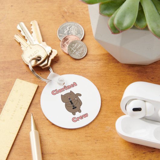 Klarinet Crew Cat Funny Sleutelhanger (Bureau)