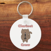 Klarinet Crew Cat Funny Sleutelhanger (Voorkant)