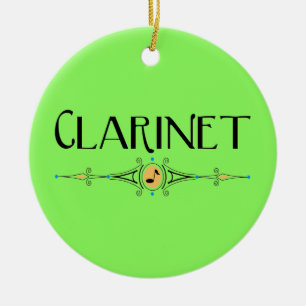 Klarinet decoratieve lijn keramisch ornament