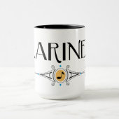 Klarinet decoratieve lijn mok (Midden)