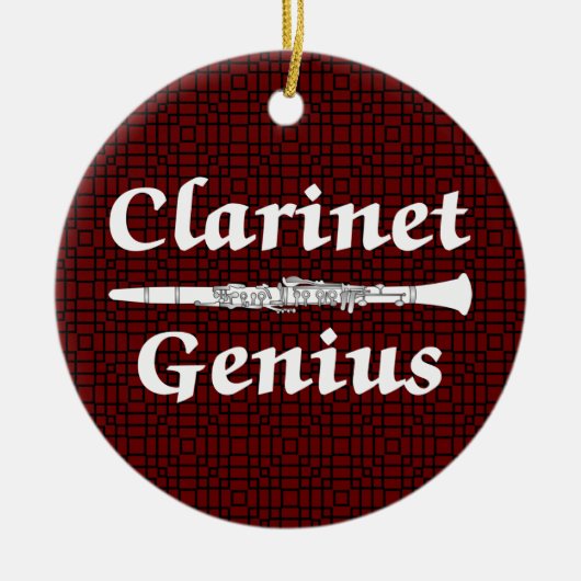 Klarinet Genius Keramisch Ornament (Voorkant)