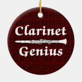 Klarinet Genius Keramisch Ornament (Achterkant)