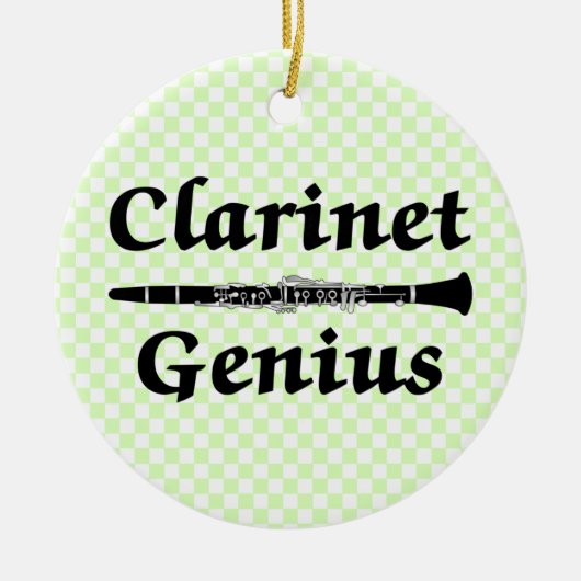 Klarinet Genius Keramisch Ornament (Voorkant)