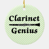 Klarinet Genius Keramisch Ornament (Achterkant)