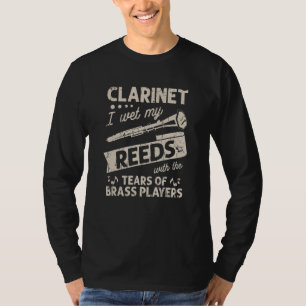 Klarinet I maak mijn riet nat met de tranen van ko T-shirt