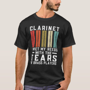 Klarinet Ik nat mijn riet met de tranen van messin T-shirt