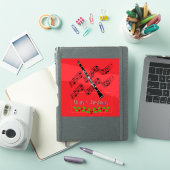 Klarinet Kerstmis Sticker (iPad Cover)