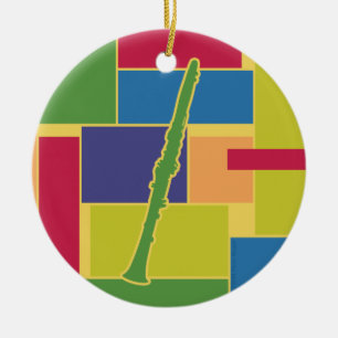Klarinet Kleurblokken Ornament