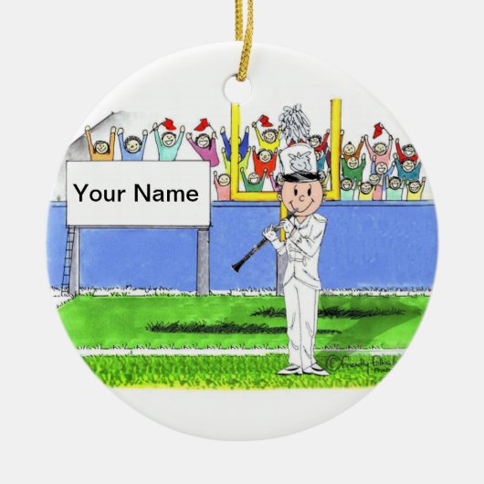 Klarinet - Mannelijk Keramisch Ornament (Voorkant)