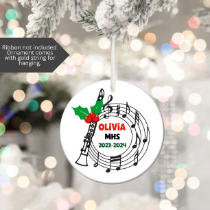 Klarinet Marching Band Kerst Ornament