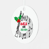 Klarinet Marching Band Kerst Ornament (Voorkant links)