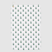 Klarinet Marching Band Konijn groen goud Golfhanddoek (Voorkant)