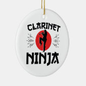 Klarinet Ninja Marching Band Keramisch Ornament (Rechts)