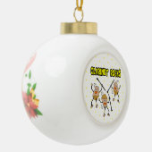 Klarinet Rocks Keramische Bal Ornament (Links)