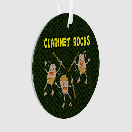 Klarinet Rocks Ornament (voorkant)