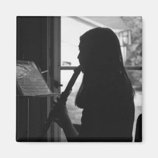 Klarinet spelen door licht magneet (Voorkant)