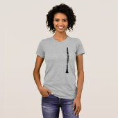 Klarinet tekening T-shirt (Voorkant volledig)