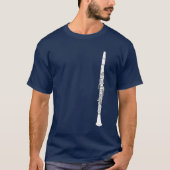 Klarinet tekening T-shirt (Voorkant)