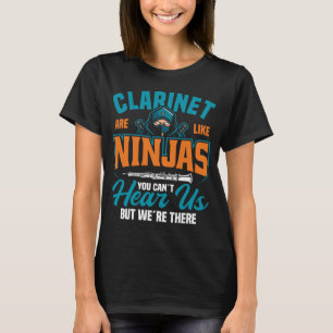 Klarinet zijn als ninja's je kunt ons niet horen, t-shirt