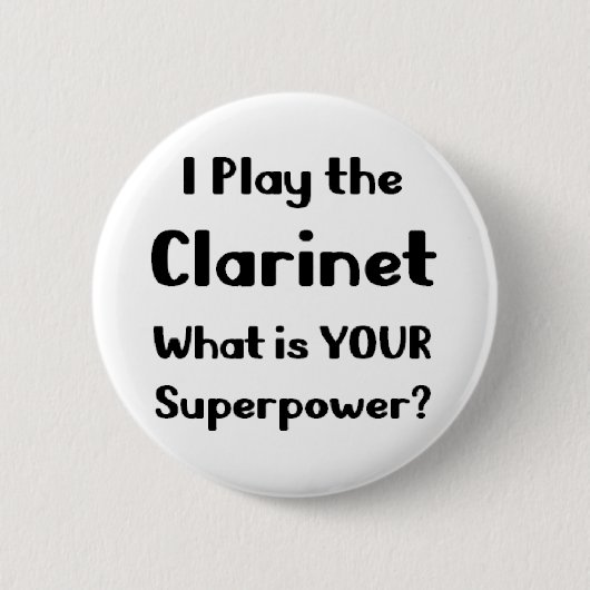 klarinetspeler ronde button 5,7 cm (Voorkant)