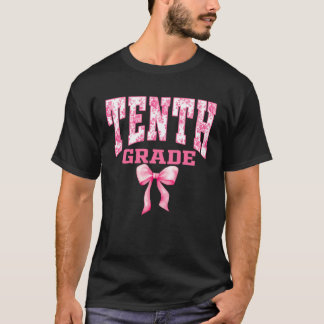 Klas 10 Meisjes Varsity Roze Toile Chinoiserie Flo T-shirt