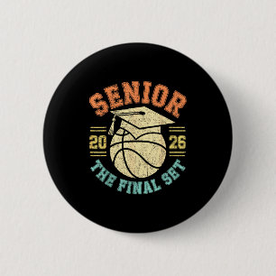 Klas 2026 Senior Basketbal Eindgrafiek Kunst Ronde Button 5,7 Cm