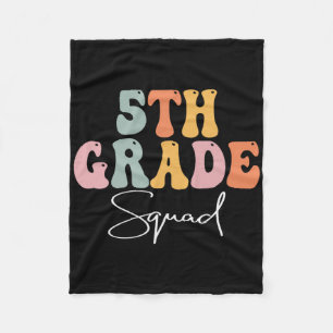Klas 5 Squad Retro Groovy Vrouwen Gelukkige Eerste Fleece Deken
