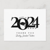 Klas Jaar Afstudeerder Pet Tassel Afstuderen Dank  Briefkaart (Voorkant)