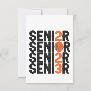 Klas van 2023 Senior Basketbal Afstudeercadeau Bedankkaart