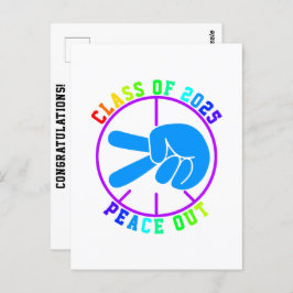 Klas van 2024 Gefeliciteerd Afstuderen Grad Cool Briefkaart
