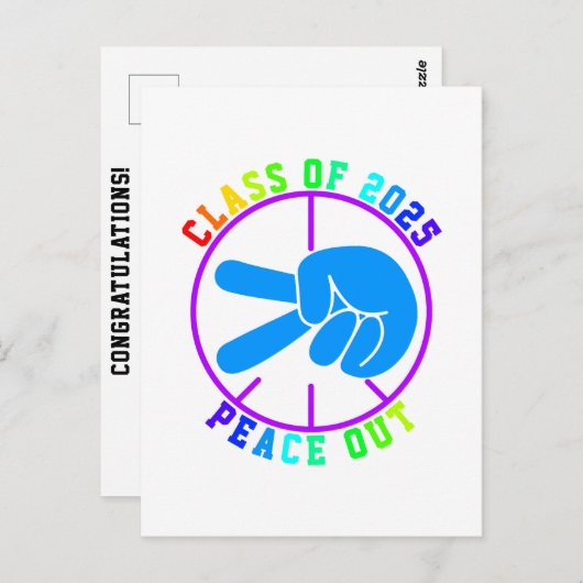 Klas van 2024 Gefeliciteerd Afstuderen Grad Cool Briefkaart (Voorkant / Achterkant)