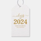 Klas van 2024 Gouden Script Afstuderen Cadeaulabel (Voorkant)