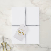 Klas van 2024 Gouden Script Afstuderen Cadeaulabel (Met Touw)