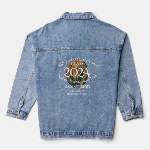Klas van 2024 Jouw Jaar Feest Viering Afstuderen Denim Jacket