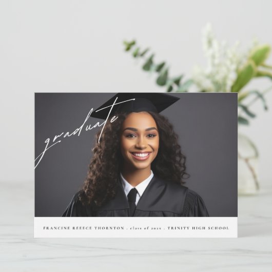 KLAS VAN 2025 High School MULTI Photo Afstuderen Aankondiging (Staand voorkant)