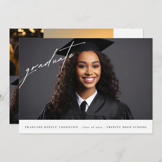 KLAS VAN 2025 High School MULTI Photo Afstuderen Aankondiging (Voorkant / Achterkant)