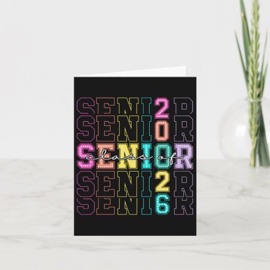 Klas van 2026 Afgestudeerd 2026 Terug naar school Kaart (Voorkant)