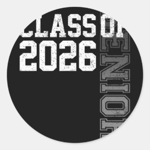 Klas van 2026 Afstudeerdag 2026 Eerste schooldag Ronde Sticker