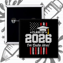 Klas van 2026 Afstudeerpretquote Gedecoreerde Vlag