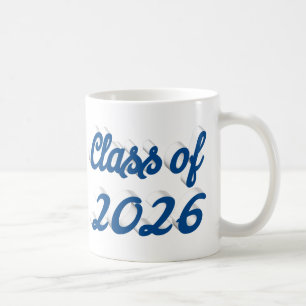 Klas van 2026 blauwe script afstuderen  koffiemok
