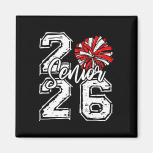 Klas van 2026 Cheer Senior 2026 Rode Pom Pom Cheer Magneet