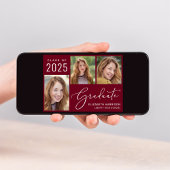 Klas van 2026 Foto Script Burgundy Afstuderen Aankondiging